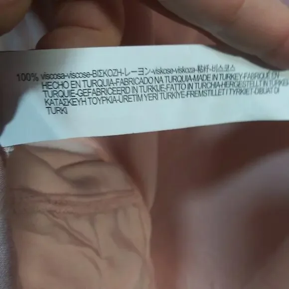 Zara Pink Satin Sport Stripe Short Sleeve Dress Size M - Picture 8 of 10